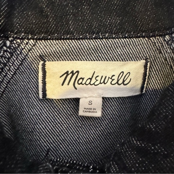 Madewell Jean Jacket - M4230 - Lunar Black Wash - Size Women's Small - Picture 3 of 5